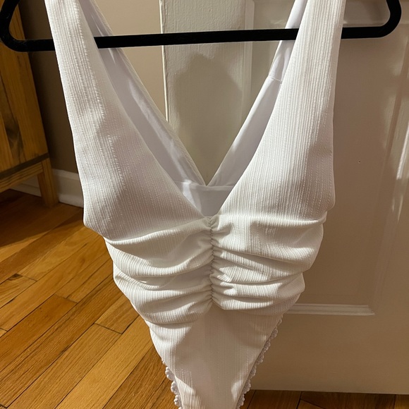 Beautiful “Capri” white swimsuit - handmade in London. NEVER WORN. NEW WITH TAGS - Picture 5 of 8